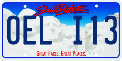 SD license plate 0ELI13