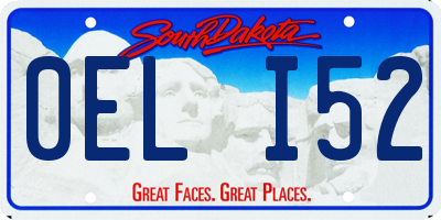 SD license plate 0ELI52