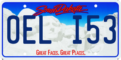 SD license plate 0ELI53