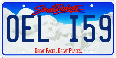 SD license plate 0ELI59