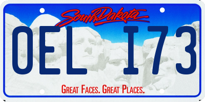 SD license plate 0ELI73