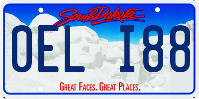 SD license plate 0ELI88