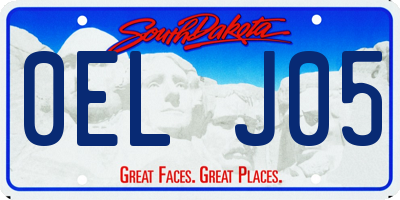 SD license plate 0ELJ05