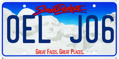 SD license plate 0ELJ06