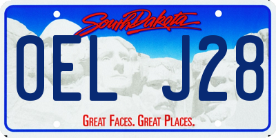 SD license plate 0ELJ28