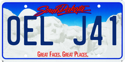 SD license plate 0ELJ41