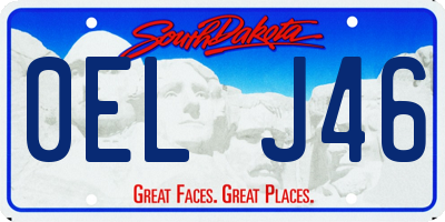 SD license plate 0ELJ46