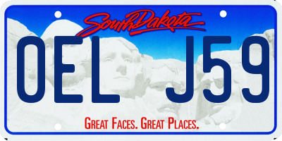 SD license plate 0ELJ59