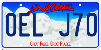 SD license plate 0ELJ70