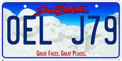 SD license plate 0ELJ79