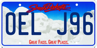 SD license plate 0ELJ96