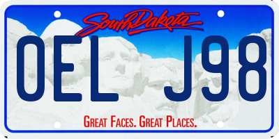 SD license plate 0ELJ98