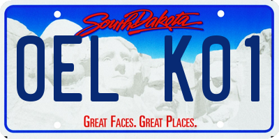 SD license plate 0ELK01