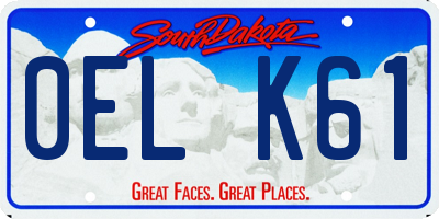 SD license plate 0ELK61