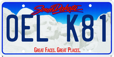 SD license plate 0ELK81