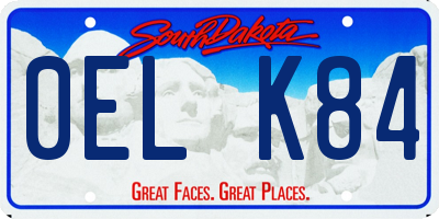 SD license plate 0ELK84