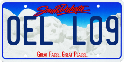 SD license plate 0ELL09