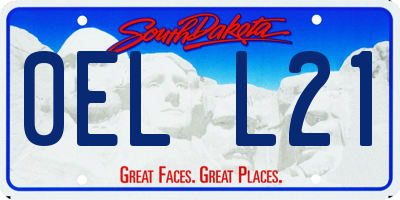 SD license plate 0ELL21