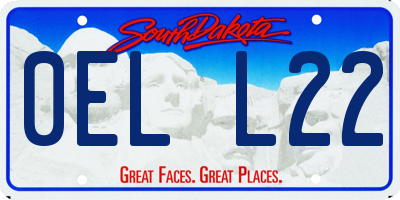 SD license plate 0ELL22