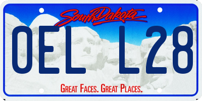 SD license plate 0ELL28