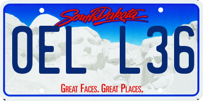 SD license plate 0ELL36