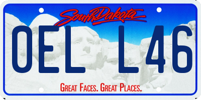 SD license plate 0ELL46