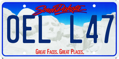 SD license plate 0ELL47