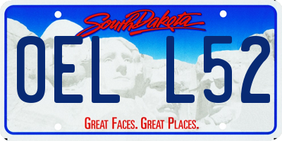 SD license plate 0ELL52