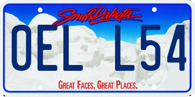 SD license plate 0ELL54