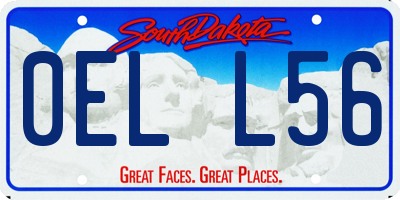 SD license plate 0ELL56