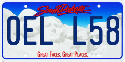 SD license plate 0ELL58