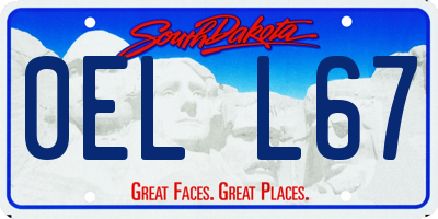 SD license plate 0ELL67