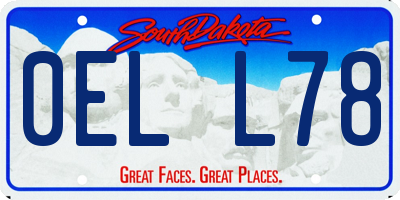SD license plate 0ELL78