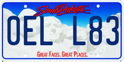 SD license plate 0ELL83