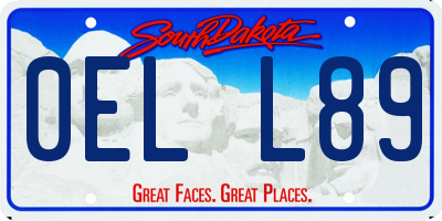 SD license plate 0ELL89