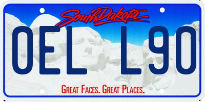 SD license plate 0ELL90