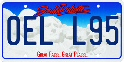 SD license plate 0ELL95