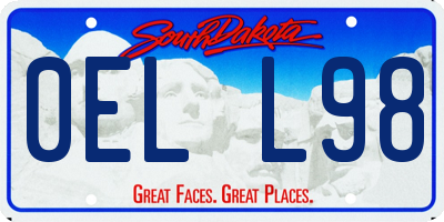 SD license plate 0ELL98