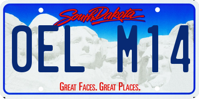 SD license plate 0ELM14