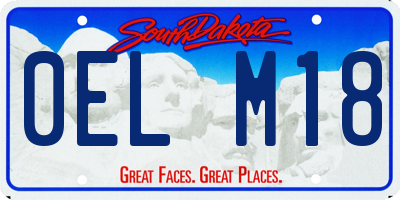 SD license plate 0ELM18