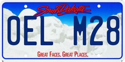 SD license plate 0ELM28