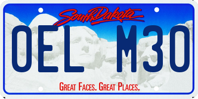 SD license plate 0ELM30