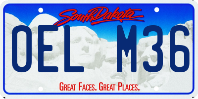 SD license plate 0ELM36