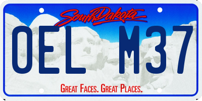 SD license plate 0ELM37