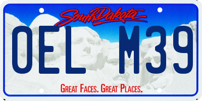 SD license plate 0ELM39