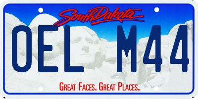 SD license plate 0ELM44
