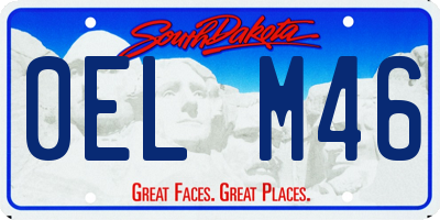 SD license plate 0ELM46