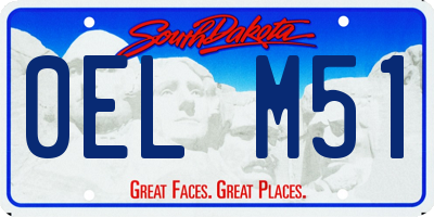 SD license plate 0ELM51