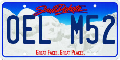 SD license plate 0ELM52