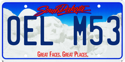 SD license plate 0ELM53